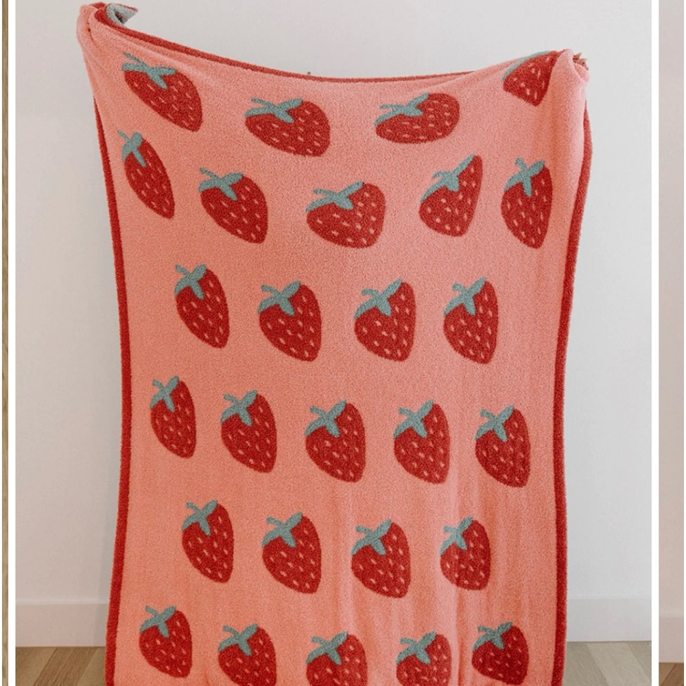 The Styled Collection x Madi Nelson collab strawberry blanket